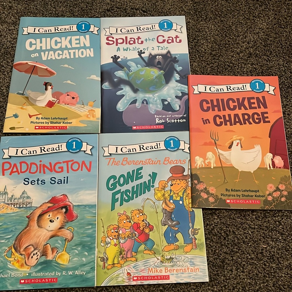 Set of 5 paperback books - Level 1 “I Can Read!”